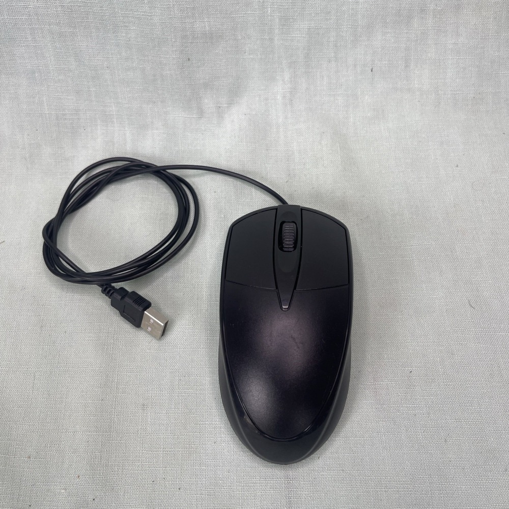 3D Optical USB Wired Mouse Black PC Laptop Computer Home Office Mouse